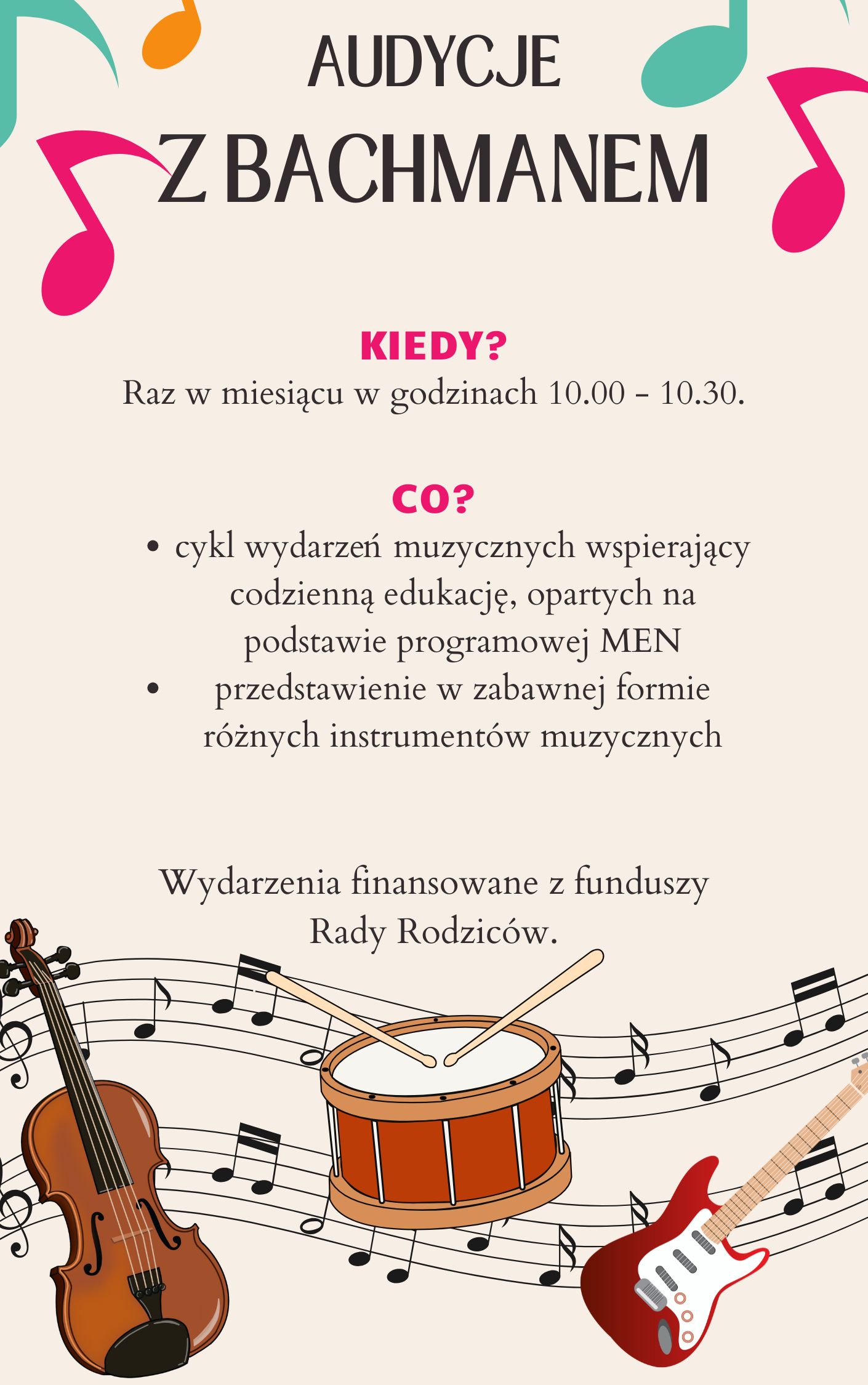 Plakat ze skrótem informacji o wydarzeniu