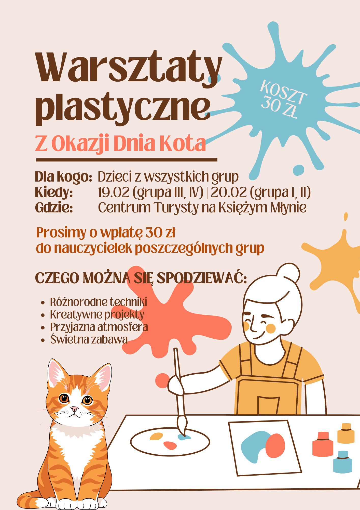 Plakat z informacjami