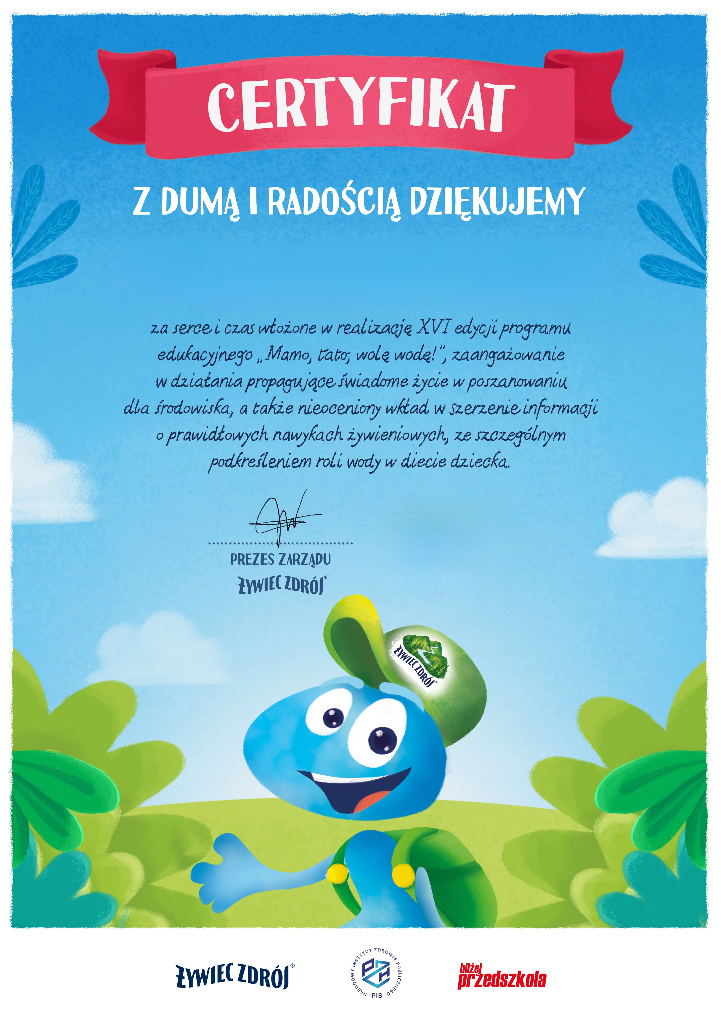 Certyfikat projektu