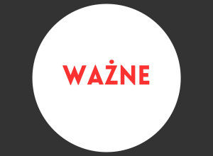 Napis ,,ważne''