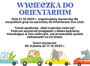 Plakat z ogłoszeniem wycieczki
