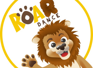 Logo firmy Roar Dance z grafiką lwa