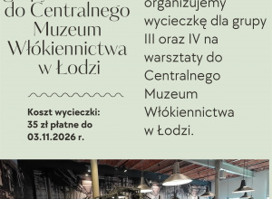 Plakat z informacjami o wycieczce