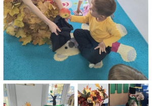 Dzieci rozpoznają dary jesieni za pomocą dotyku