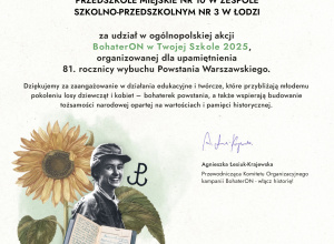 Dyplom za udział w akcji