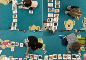 Dzieci układają w odpowiedniej kolejności etapy przepisu