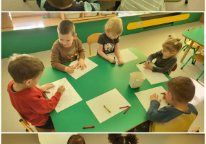 Dzieci rysują zwierzątka - bohaterów bajki, których najbardziej zapamiętały