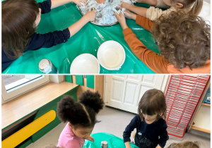 Dzieci odkrywają konsystencję masy sensorycznej