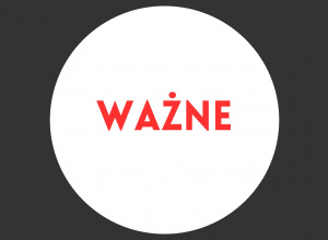 Napis ,,ważne''